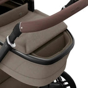 Maxi Cosi Fame Premium Pushchair Bundle with Pebble 360 Pro 2 Car Seat & Base - Twillic Truffle - With Brown Wheels