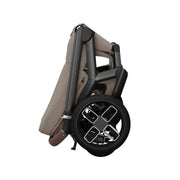 Maxi Cosi Fame Premium Pushchair Bundle with Pebble 360 Pro 2 Car Seat & Base - Twillic Truffle - With Brown Wheels