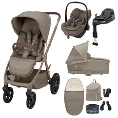 Maxi Cosi Oxford 9 Piece Premium Travel System - Oak Truffle