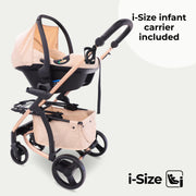 My Babiie MB200i 3-in-1 Travel System with i-Size Car Seat - Blush
