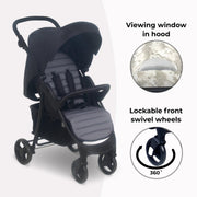 My Babiie MB30 PLUS Pushchair - Black / Grey