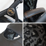 My Babiie MB33 Tandem Pushchair with 2 Infant Carriers - Black Leopard