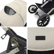 My Babiie MB33 Tandem Pushchair with Infant Carrier & Base - Ivory
