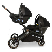 My Babiie MB33 Tandem Pushchair with Infant Carrier - Black Leopard