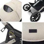 My Babiie MB33 Tandem Pushchair with Infant Carrier - Ivory