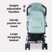 My Babiie MB51 PLUS Stroller - Quilted Aqua