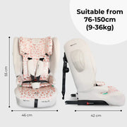 My Babiie MBCS75 Toddler to Booster R129 Car Seat with ISOFIX - Pink Leopard