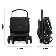 My Babiie MBX7 PLUS Auto-Fold Stroller - Black
