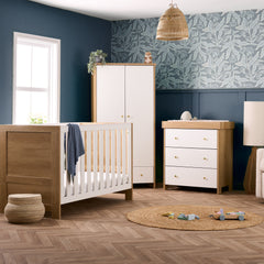 Obaby Nika 3 Piece Room Set - Oak & White