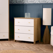 Obaby Nika 3 Piece Room Set - Oak & White
