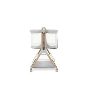 Obaby Cloud Bedside Crib + 2 Crib Fitting Sheets Bundle - Grey