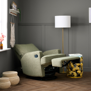Obaby Madison Swivel Glider Recliner Chair - Teddy Olive