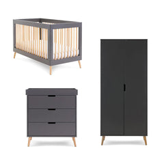 Obaby Maya 3 Piece Room Set - Slate + Natural