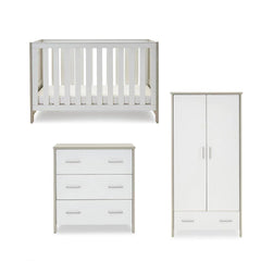 Obaby Nika 3 Piece Room Set - Grey Wash + White