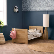 Obaby Nika Cot Bed & Under Drawer - Oak & White