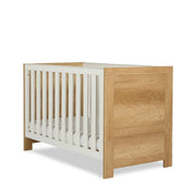 Obaby Nika Cot Bed & Under Drawer - Oak & White
