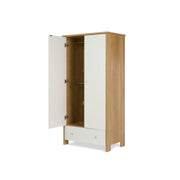 Obaby Nika Double Wardrobe - Oak & White