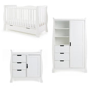 Obaby Stamford Luxe 3 Piece Room Set - White