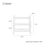 Obaby Stamford Open Changing Unit - White