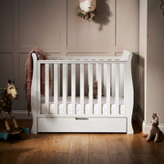 Obaby Stamford Space Saver Cot & Cot Top Changer - White