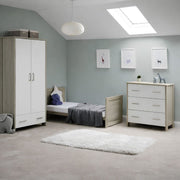 Obaby Nika 3 Piece Room Set & Underdrawer - Grey Wash & White