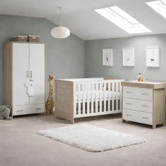 Obaby Nika 3 Piece Room Set & Underdrawer - Grey Wash & White