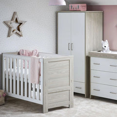 Obaby Nika Mini 3 Piece Room Set & Underdrawer - Grey Wash & White