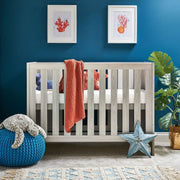 Obaby Nika Mini Cot Bed & Underdrawer - Grey Wash