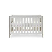 Obaby Nika Mini Cot Bed & Underdrawer - Grey Wash & White