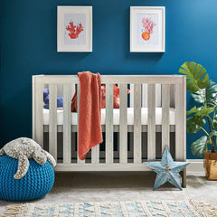 Obaby Nika Mini Cot Bed & Underdrawer - Grey Wash