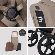 Silver Cross Breez Travel System Accessory Bundle - Champagne