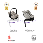 Silver Cross Breez Ultimate Family 360 Car Seat Bundle - Champagne