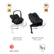 Silver Cross Breez Ultimate Family 360 Car Seat Bundle - Onyx