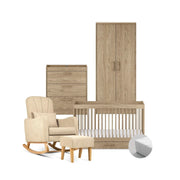 Silver Cross Geneva 5 Piece Furniture Set - Oak