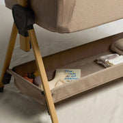 Silver Cross Lunar Bedside Crib - Oatmeal