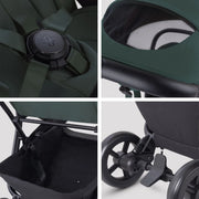 Silver Cross Nia Stroller with Carrycot - Conifer