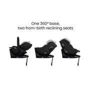 Silver Cross Plus 360 Car Seat Bundle - Iconic Black