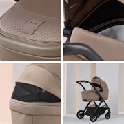 Silver Cross Reef 2 and First Bed Folding Carrycot - Mocha