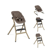 Silver Cross Nest & Nurture Highchair + Bouncer Bundle - Biscuit