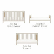 Tutti Bambini Alba Mini Cot Bed - White Sand/Distressed Oak