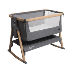 Tutti Bambini CoZee Air Bedside Crib - Oak/Charcoal