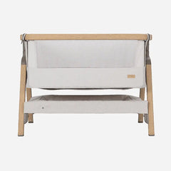 Tutti Bambini CoZee Bedside Crib - Oak/Sterling Silver