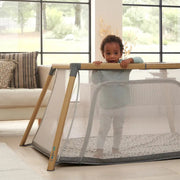 Tutti Bambini CoZee Go 3-in-1 Bassinet, Travel Cot & Playpen - Oak/Charcoal