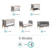 Tutti Bambini CoZee XL Complete Birth to 4+ Years Package - Oak/Charcoal