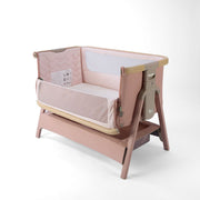 Tutti Bambini Cozee Air 2 Bedside Crib - Drifted Oak/Blush