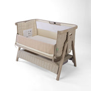 Tutti Bambini Cozee Sense Bedside Crib - Soft Walnut/Cocoa