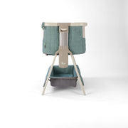 Tutti Bambini Cozee Sense Bedside Crib - Whitewash/Kelp