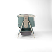 Tutti Bambini Cozee Sense Bedside Crib - Whitewash/Kelp