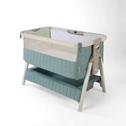 Tutti Bambini Cozee Sense Bedside Crib - Whitewash/Kelp