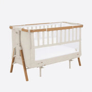 Tutti Bambini Cozee XL Bedside Crib & Cot - Scandinavian Walnut/Ecru
